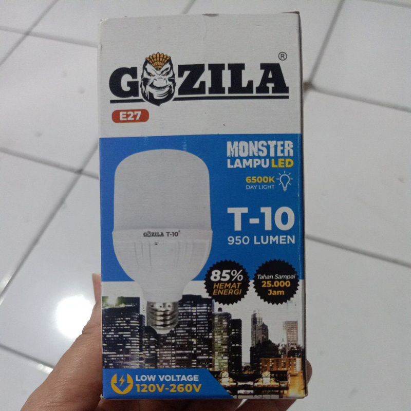 lampu led merk Gozila 10 watt