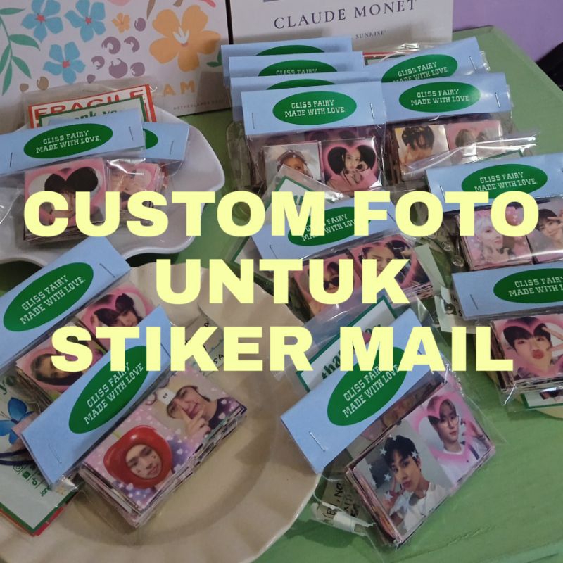 

(isi 70pcs-110pcs) WAJIB BACA DESK Custom Foto stiker mail kpop