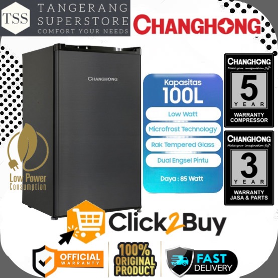 KULKAS CHANGHONG CBC-100 CBC100 CBC 100 SUPER COOLING LOW WATT LEMARI ES PORTABLE CHANGHONG