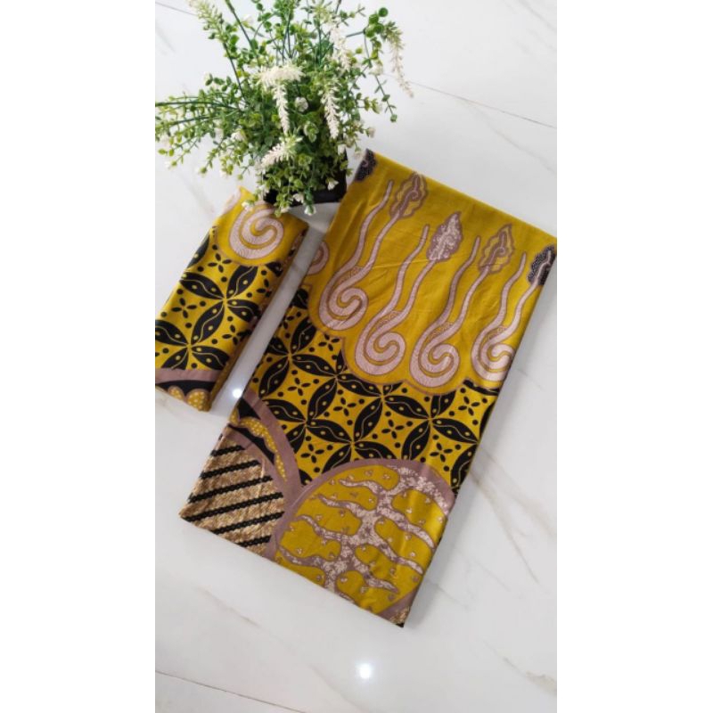 Kain Batik Katun Premium Seragam Bridesmaid Warna Lemon