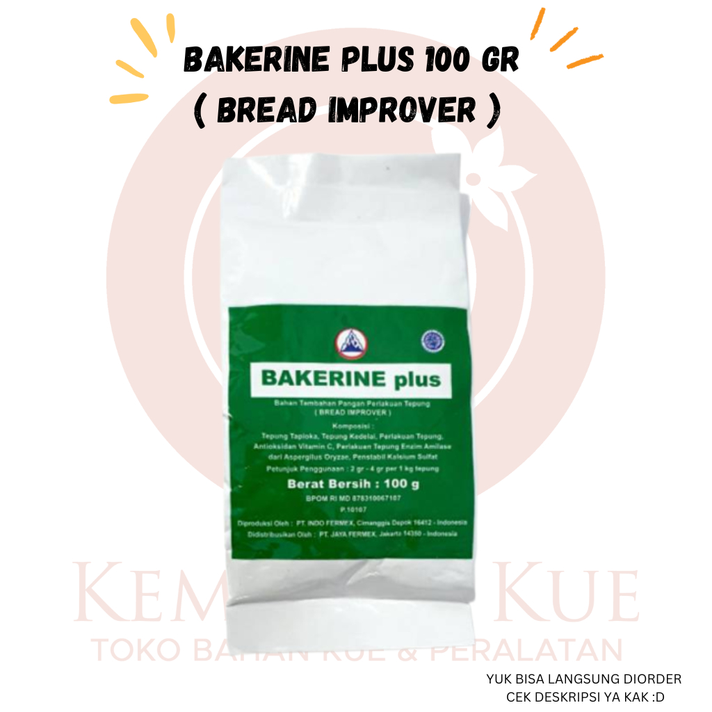 

Bakerine plus 100 gr / bread improver / pelembut