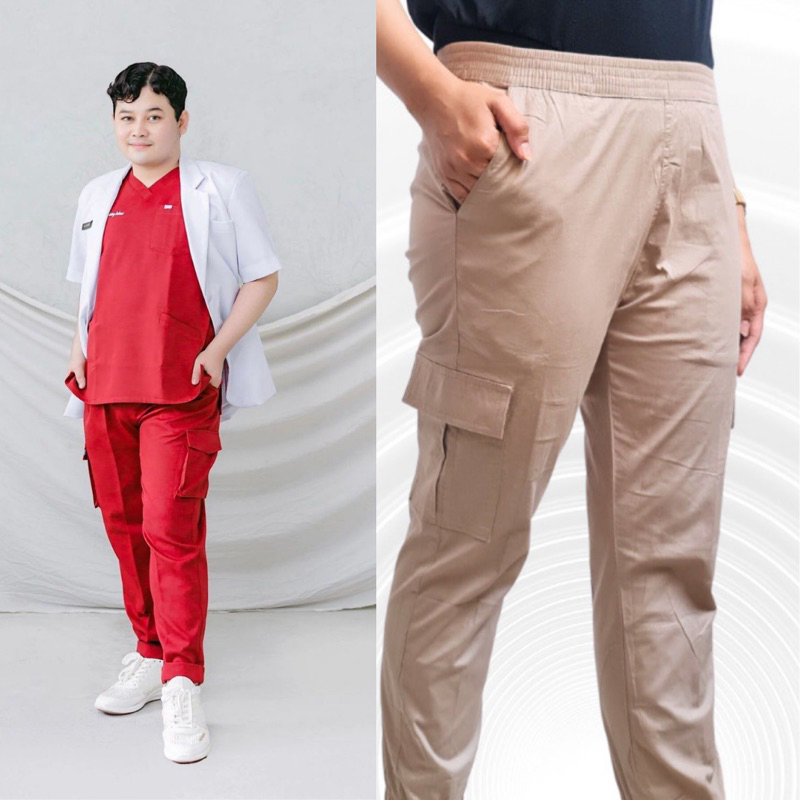 Baju Oka Set Celana Cargo Lengan Pendek