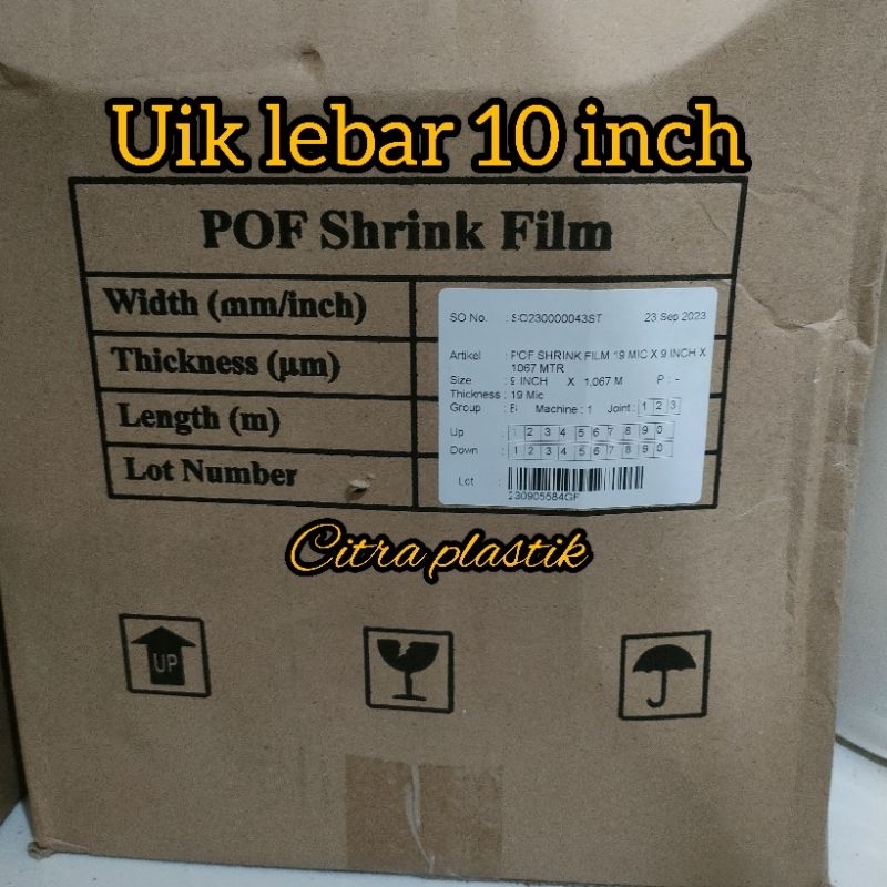 plastik POF shrink 10 inch