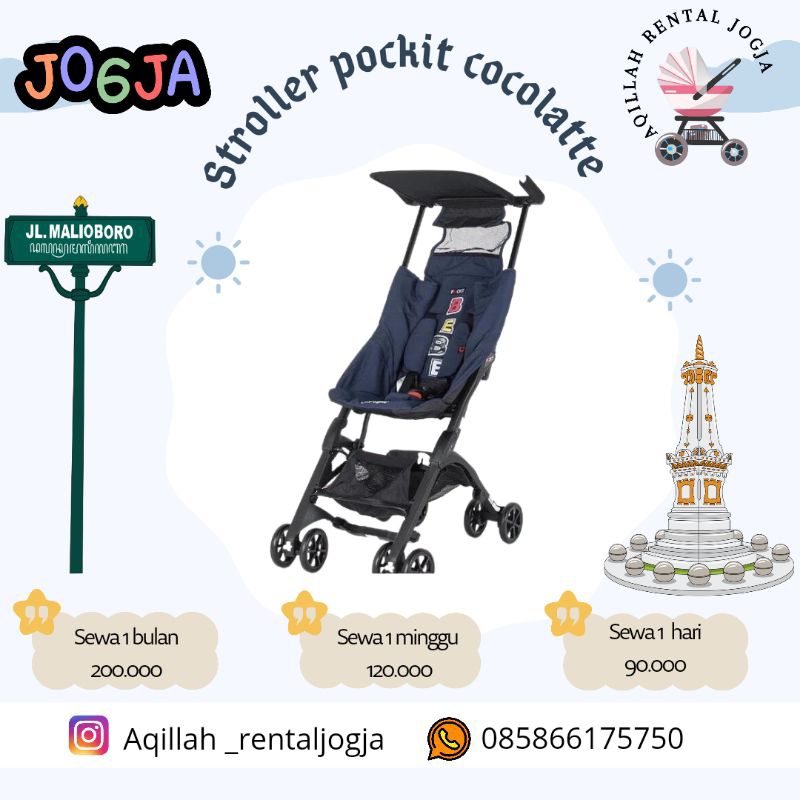sewa stroller jogja pockit cocolatte