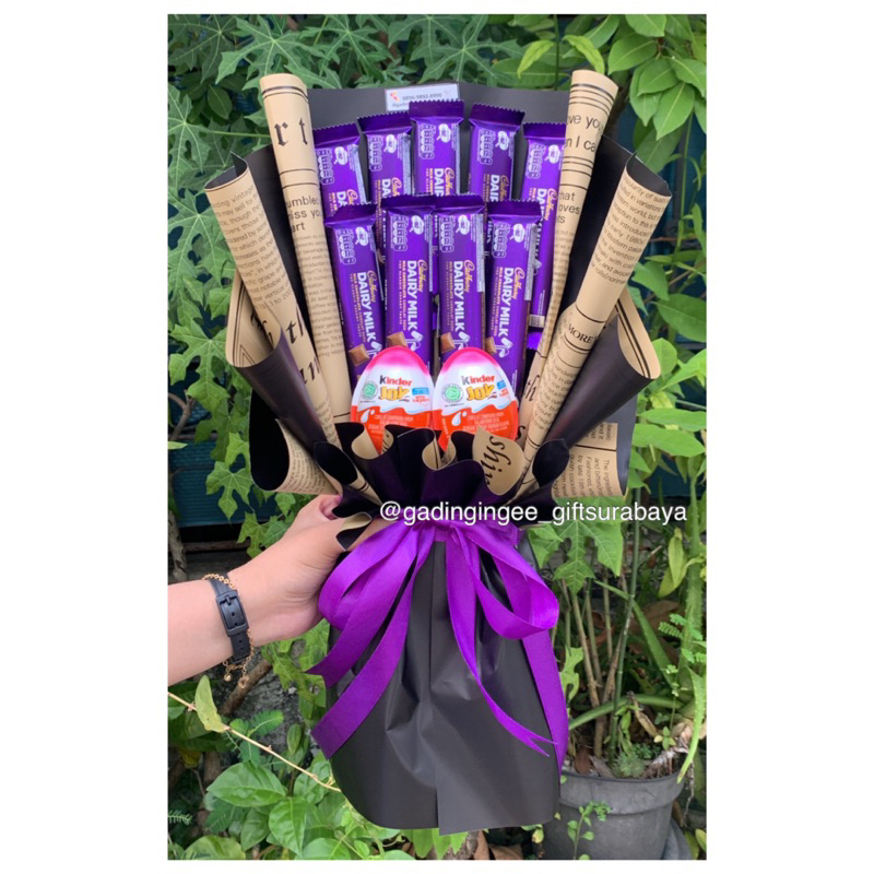 

[READY] Buket Bouquet Coklat Silverqueen Kinderjoy Dairymilk Ready
