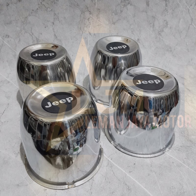 dop roda tutup velg mobil feroza escudo taft vitara logo jeep diameter 11,6cm BAHAN BESI PLAT