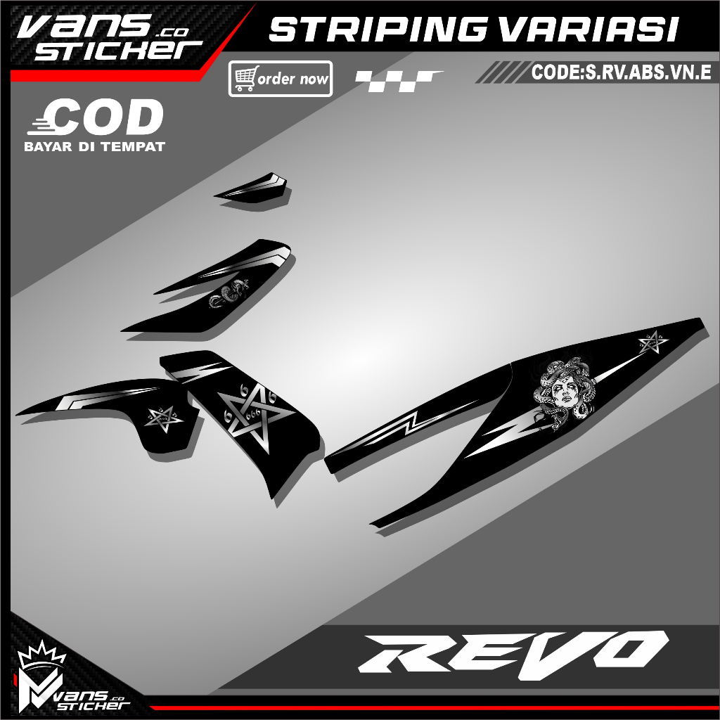 Striping Revo Absolute  2010 2013 List Stiker Variasi Motor Revo Absolute desain MEDUSA