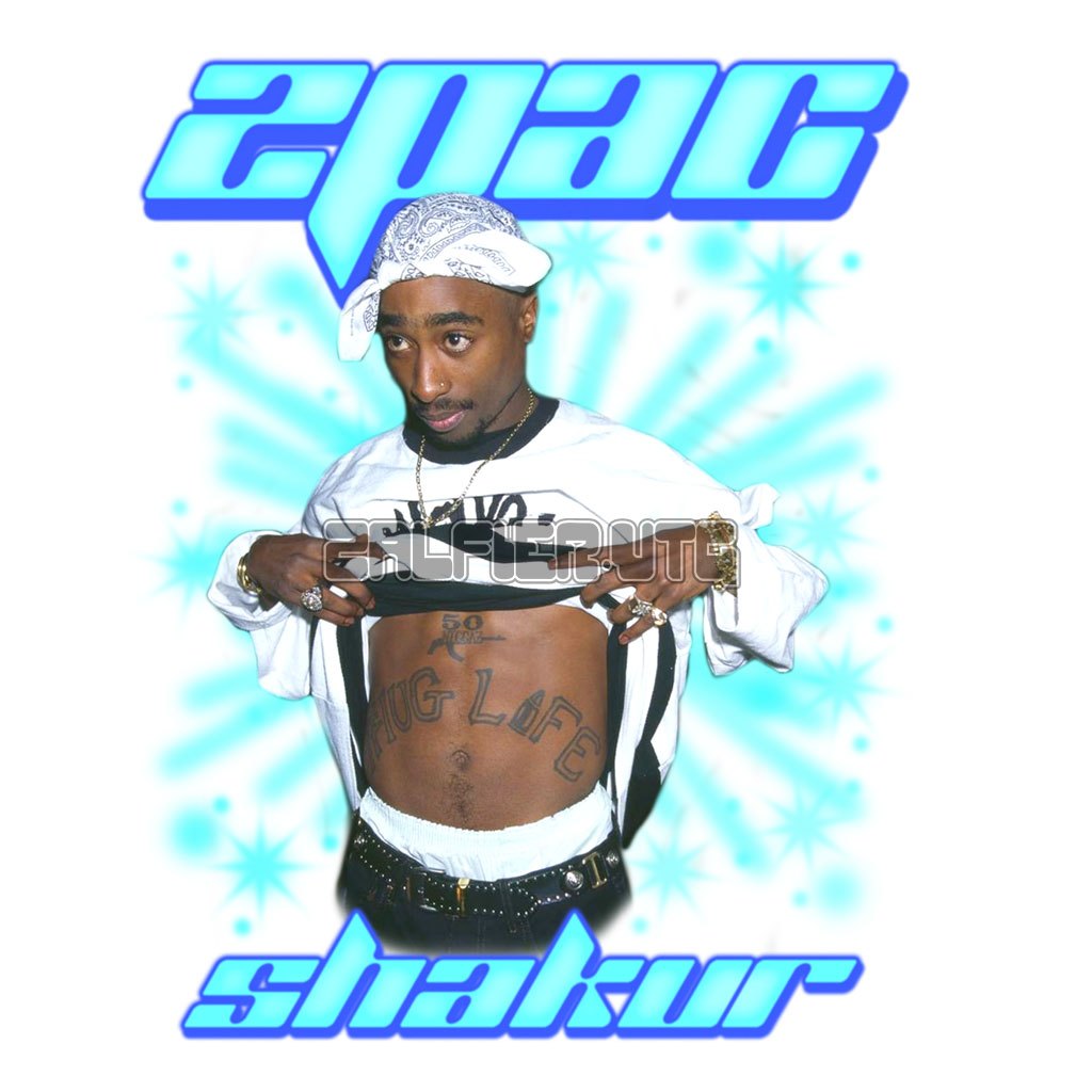 Tupac Makaveli 2pac Rap Tee Oversized T-shirt Vintage #05