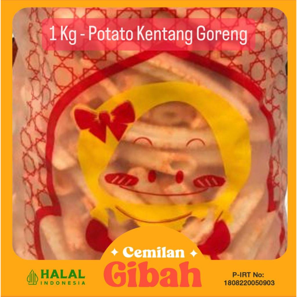 

1 Kg - 1 Bal Snack Kentang Goreng Kiloan Potato 1 Bal Jumbo Aneka Rasa Lengkap Dengan Saos- Mandala - Cemilan Gibah