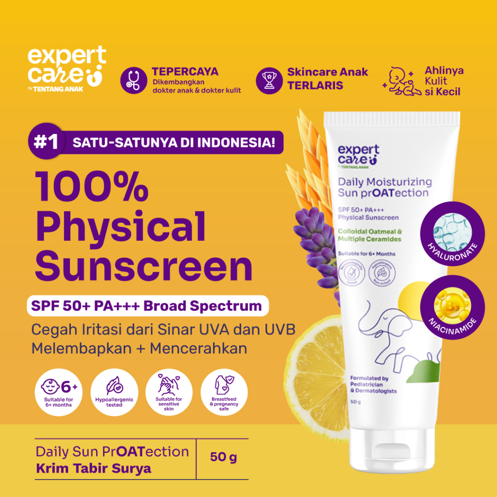 [Ready Bandung] Sunscreen Rekomendasi IDAI Expert Care Physical Sunscreen SPF 50+ PA+++ | Sunscreen Anak &amp; Bayi