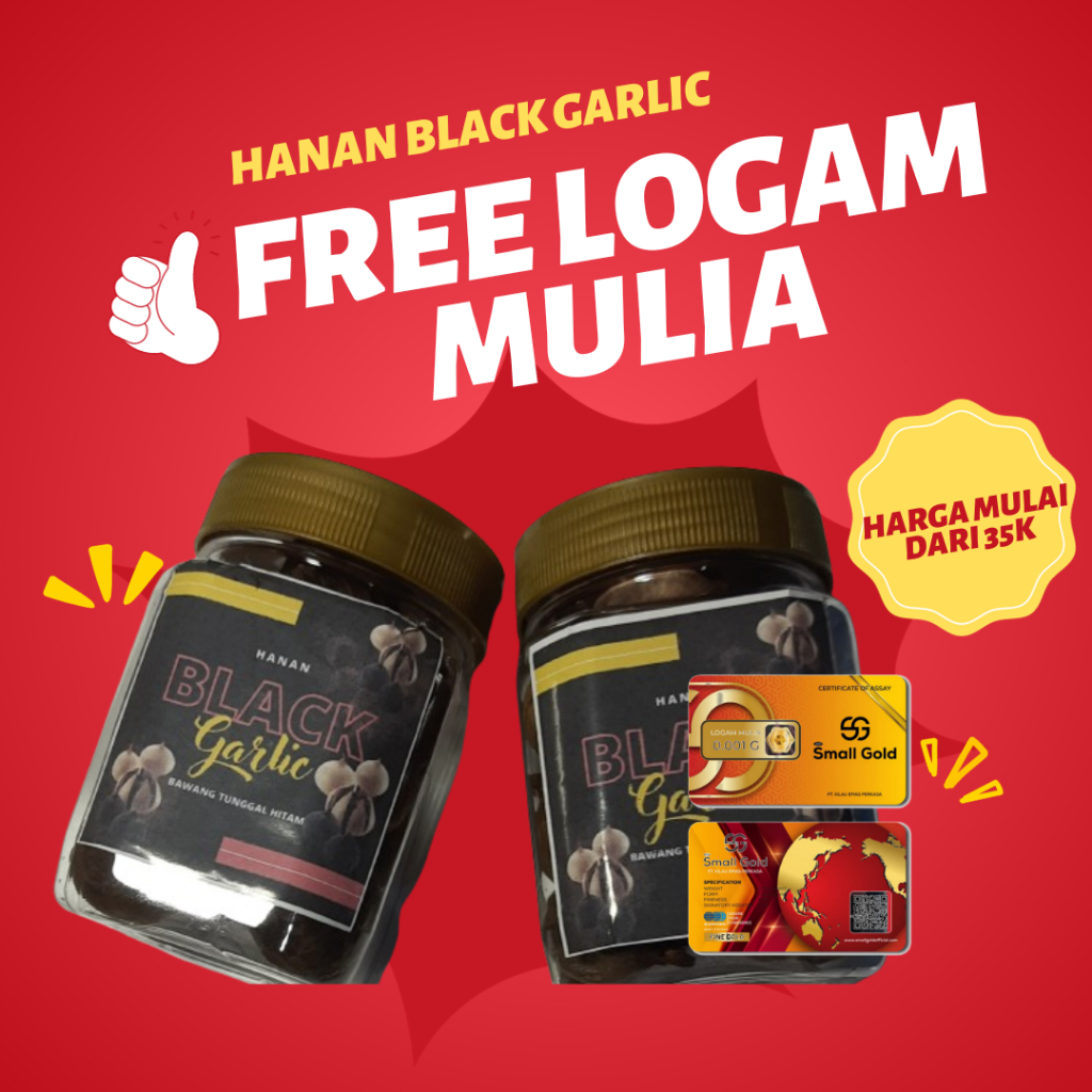 

Hanan Black Garlik Bawang Putih Tunggal 100 gr Free Logam Mulia