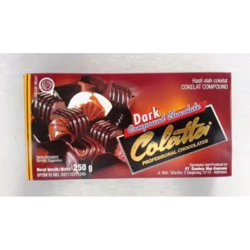 

coklat dark compound colatta 250 gram / collata 250 gram