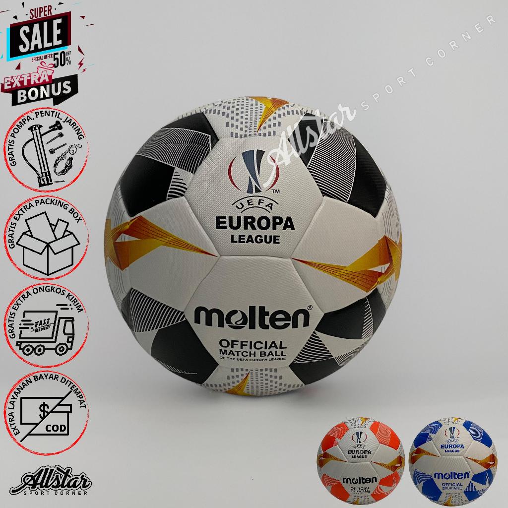 MOLTEN bola sepak original size 5 bola sepak MOLTEN EUROPE LEAGUE original size 5
