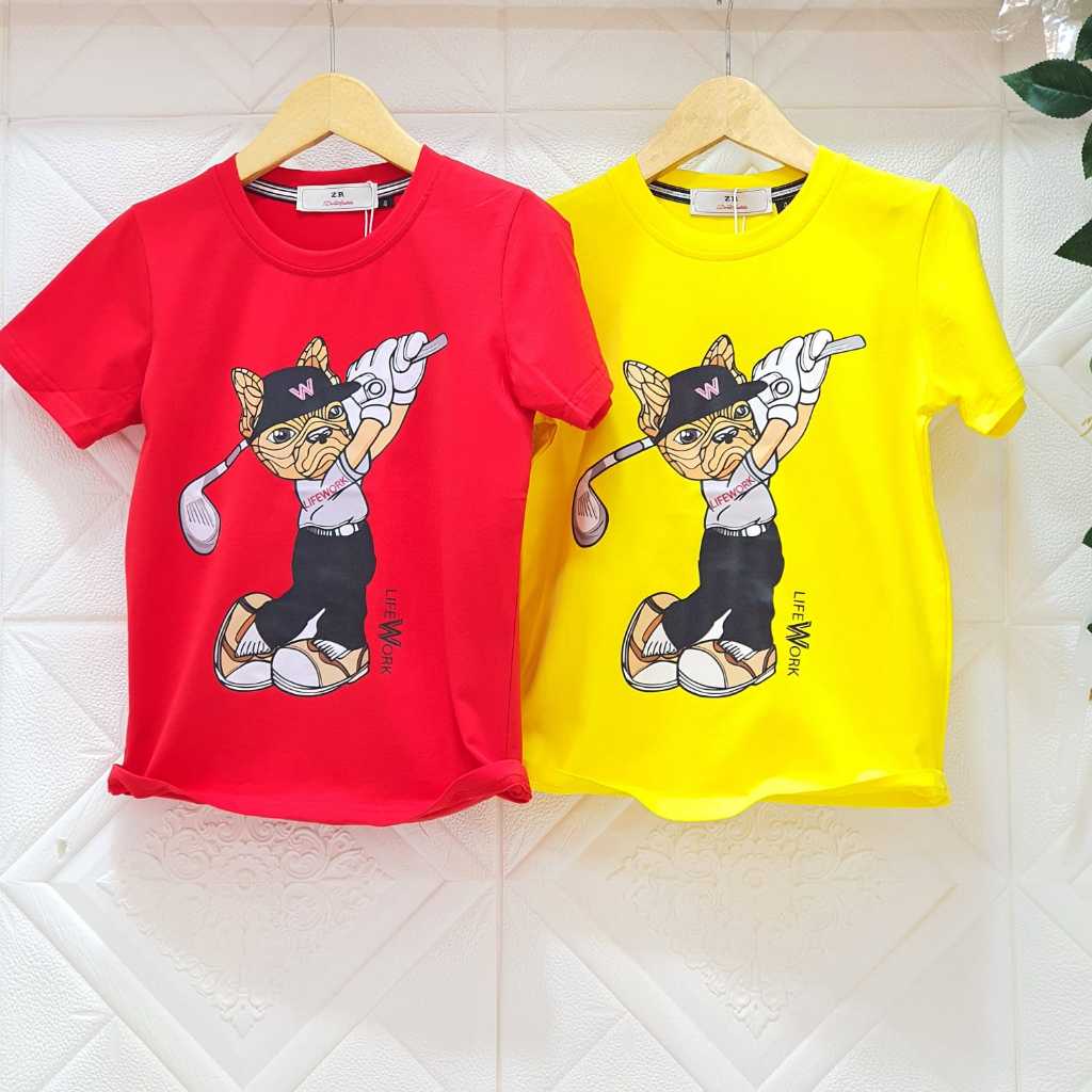 Kaos Anak & Dewasa (Couple) Grafik Teddy Bear Golf Import