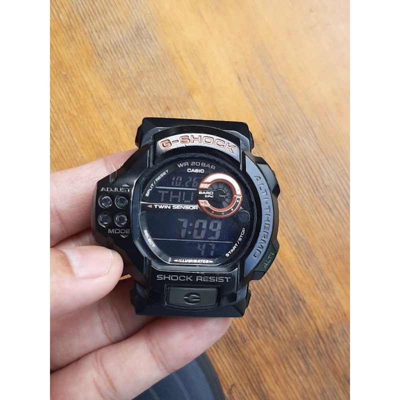 jam g shock gshock gdf 100 black second altimeter