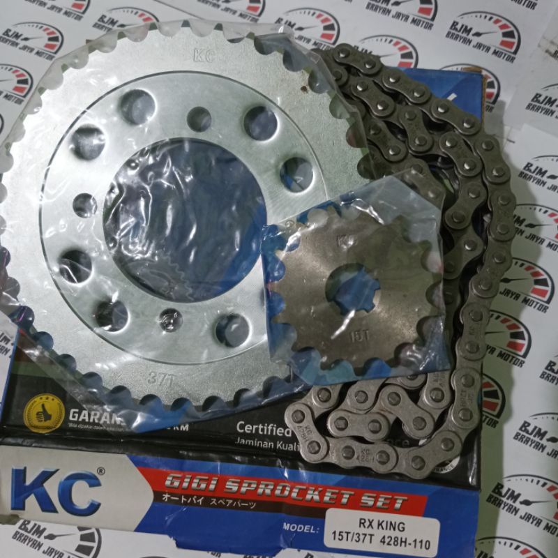 Gear/Gear set+rante RX KING 15/37 428H-110L model SSS ORIGINAL KC