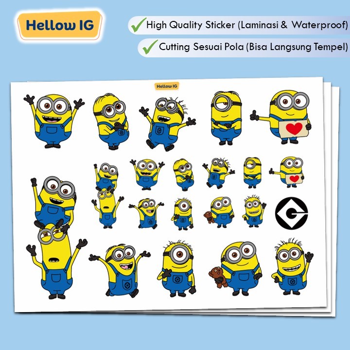 

STICKER PACK MINION | STIKER MINION MINIONS DESPICABLE ME BOTOL LAPTOP KOPER HELM WATERPROOF