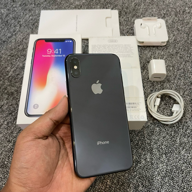 iphone x 256gb ex inter fullset original