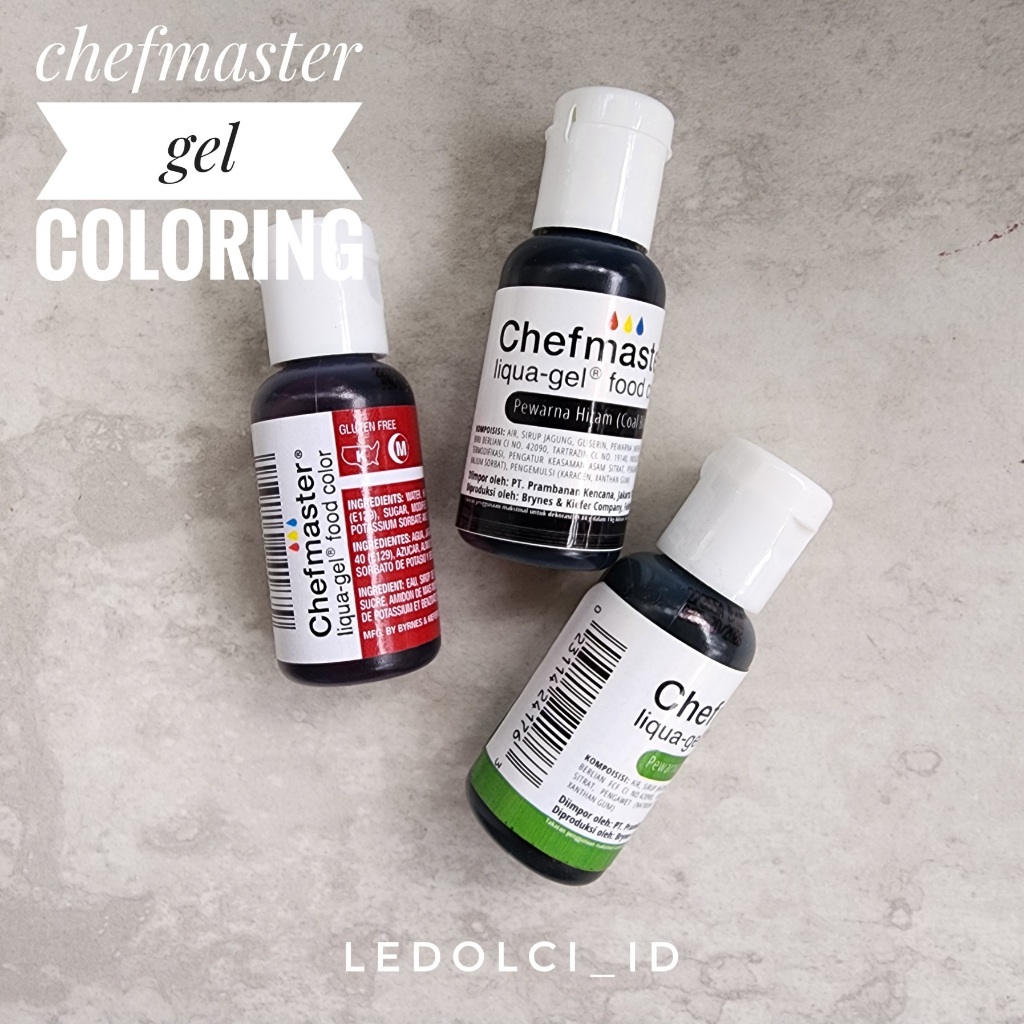 CHEFMASTER LIQUA-GEL PEWARNA MAKANAN GEL FOOD COLOR GEL 20 GRAM