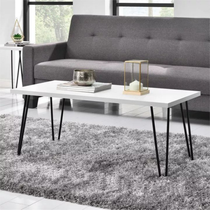 Furnitureku.id Meja Kopi Kayu Minimalis Aesthetic - 120x40cm / 100x40cm / 80x60cm / 80x50cm / 80x40c