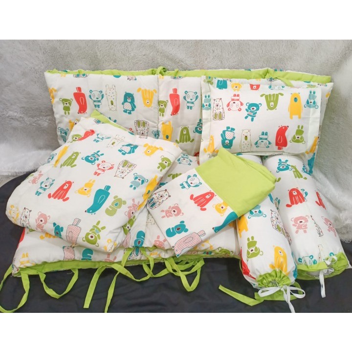 TERLARIS Bumper Dakron Keliling Box Bayi bumper box baby bahan katun Bumper BOX Bayi Premium bedding