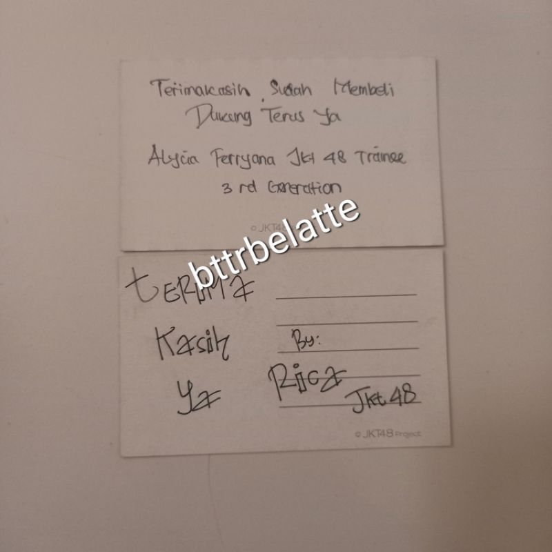 JKT48 GREETING CARD HEAVY ROTATION GINGHAM CHECK