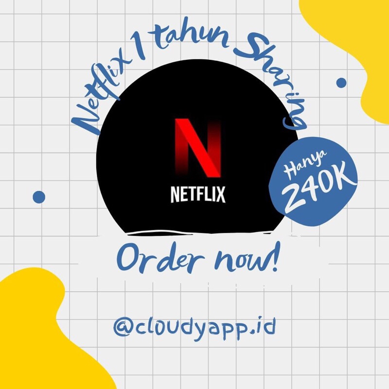 NETFLIX SHARING 1 TAHUN MURAH