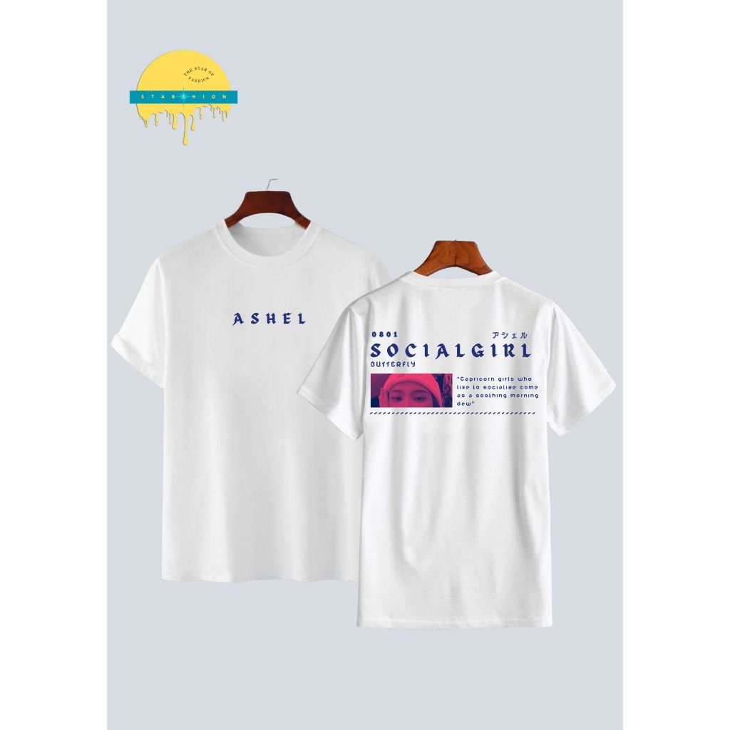 T-SHIRT ASHEL JKT48 BACTH2 || BAJU ASHEL JKT48 || KAOS SABLON CUSTOM