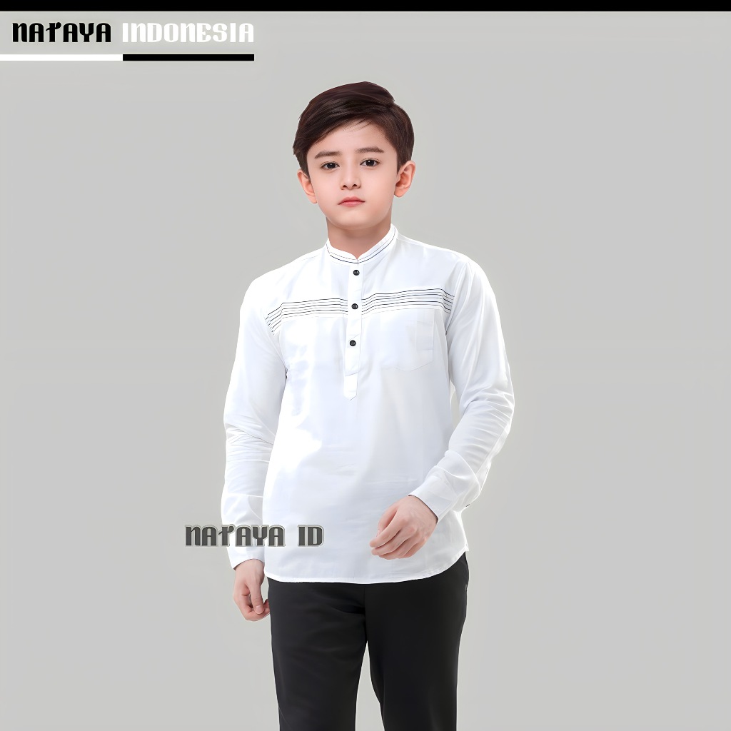 DISKON BAJU KOKO ANAK LAKI LAKI LENGAN PANJANG ATASAN MUSLIM KOKO ANAK SD SMP MOTIF BORDIR MH BAHAN
