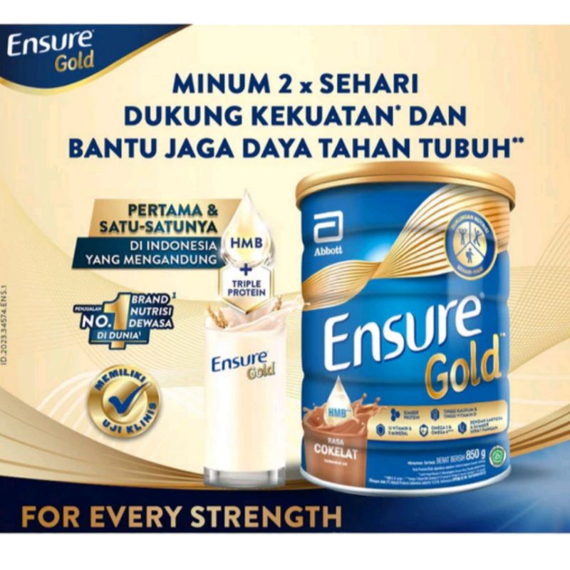 

Ensure Gold HMB Vanila Rasa Vanila dan Cokelat 850g