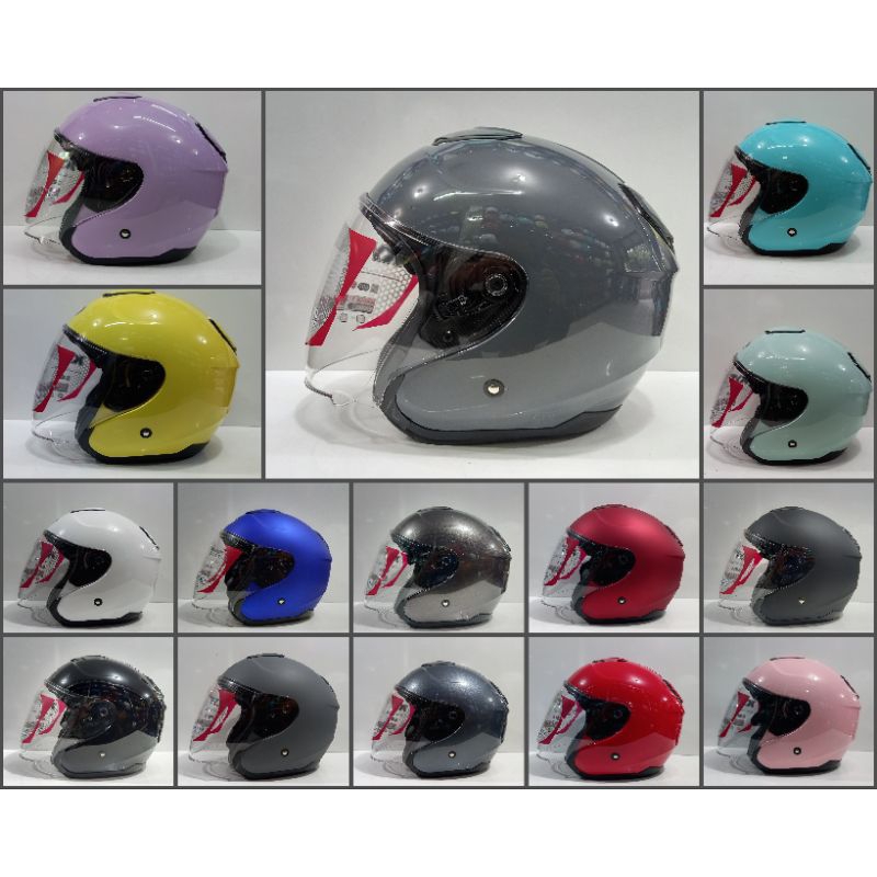 HELM HALF FACE KYT KYOTO SOLID PUTIH