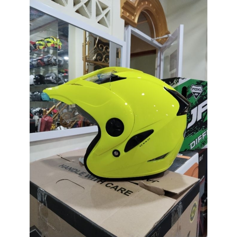 HELM MDS CV PRO DOUBLE VISOR SOLID YELLOW STABILO