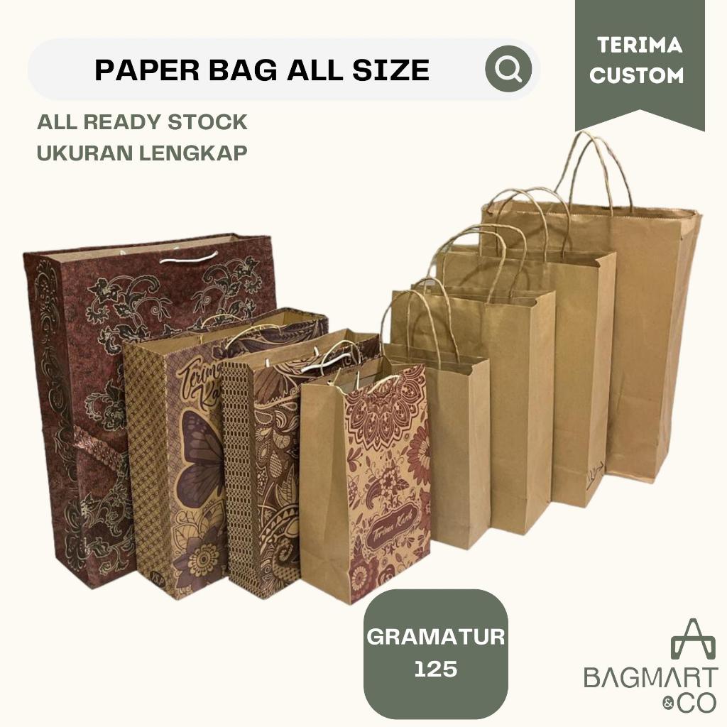 

Paper Bag Motif Batik Coklat Bahan Kraft Craft All Size Bahan Daur Ulang Eco Friendly Tebal 125Gr Ukuran Sovenir Wedding Kado Tas Kantong Belanja