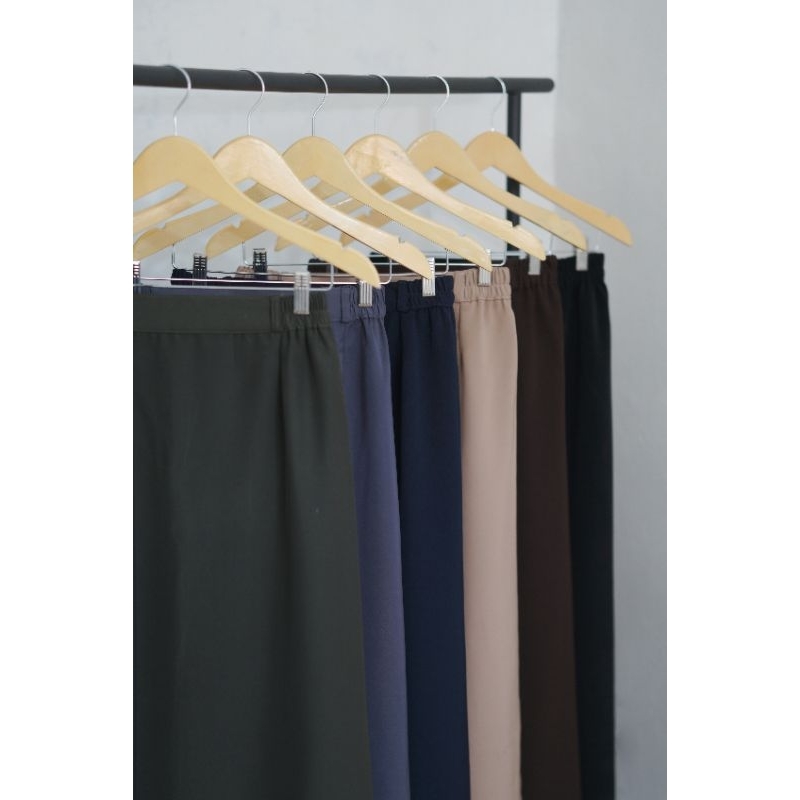 ROK LINE A Belakang Rok Kerja Rok Guru Rok Rempel Belakang Rok Pramuka Guru Rok Span Rempel Belakang