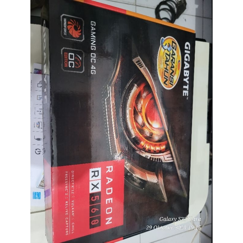 Vga Rx560 gigabyte 4 gb no display fullset