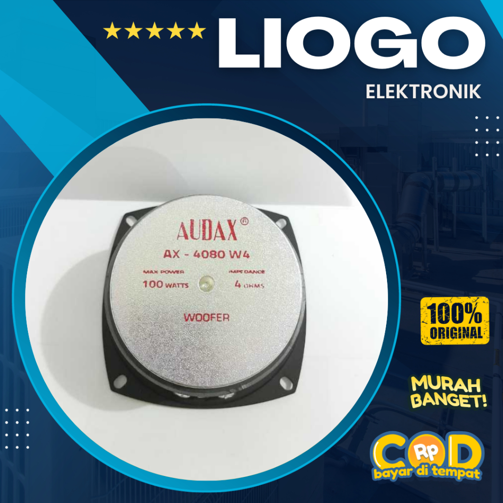 SPEAKER AUDAX AX 4080 Woofer 4 Inch AUDAX 4080 100 Watt Magnet Besar Original