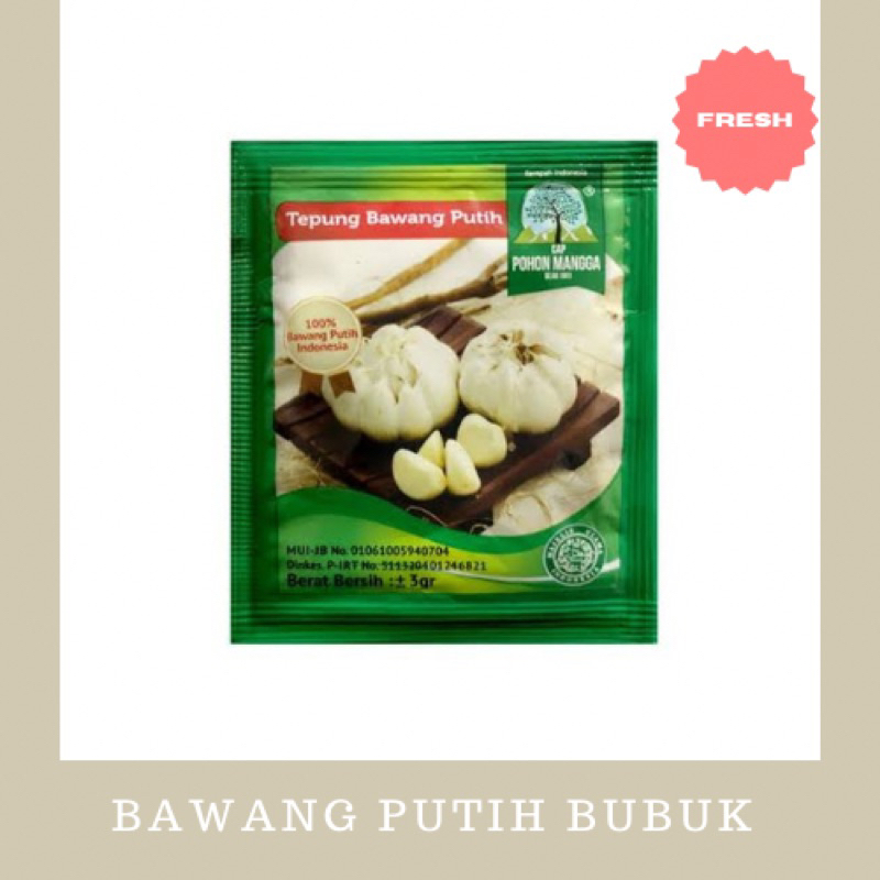 

Bawang Putih Bubuk cap Pohon 12 Sachet Garlic Powder KIRIM INSTAN BANDUNG