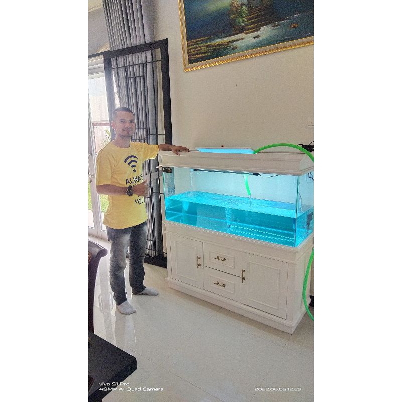 kabinet Aquarium 120x40x50 kaca full 6mm fullset