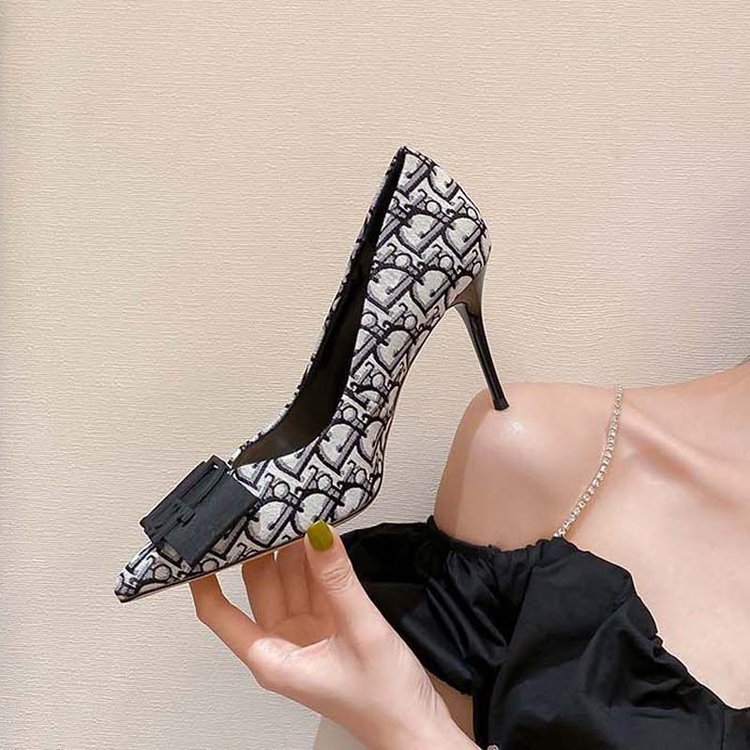 Sepatu Wanita Dior Mono Hak Tinggi