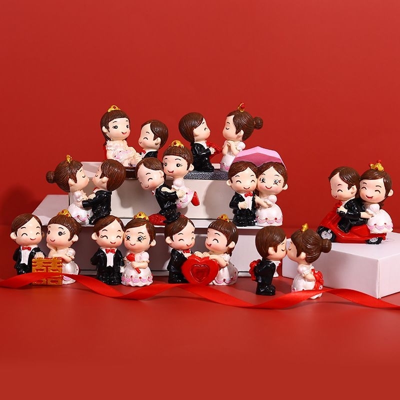 Dassom (Part 2) Patung Pajangan Dekorasi Wedding Pengantin Pria & Wanita / Bride & Groom Boneka Hias