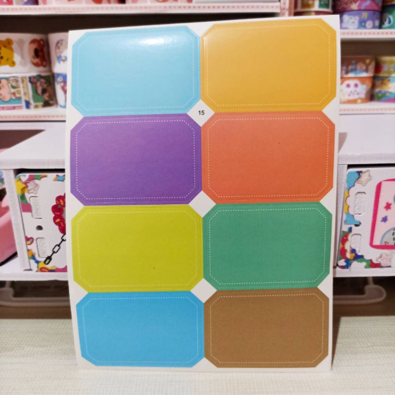 

Sticker Label Nama/ Stiker Tempelan Buku Catatan Sekolah/ Label Warna