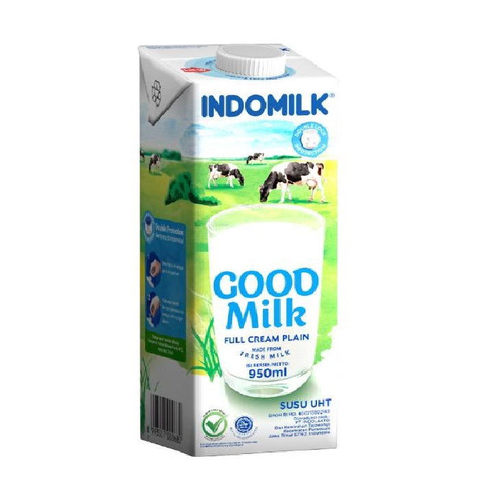 

SUSU UHT INDOMILK FULL CREAM PLAIN 950 ML