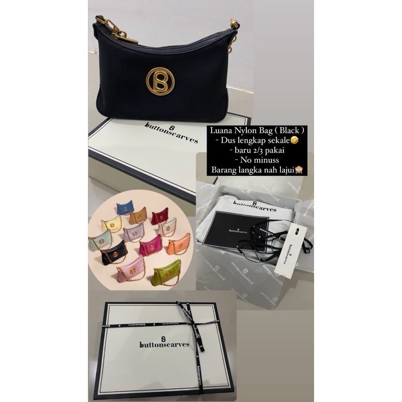 Pl Luana bag button scraves ( black )