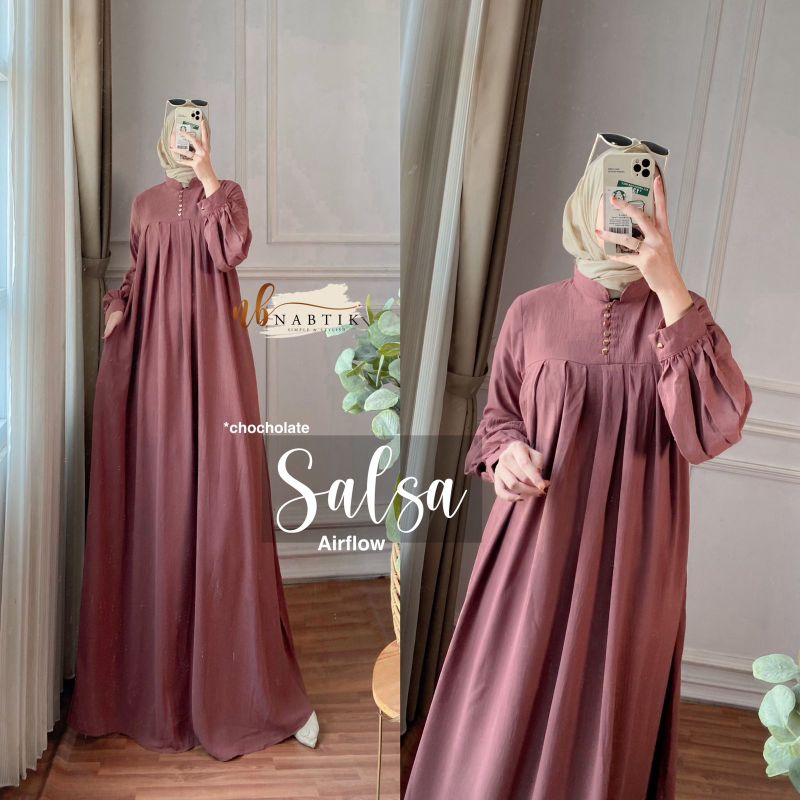 Salsa+ ,Anisa, gamis ori nabtik murah ready stok