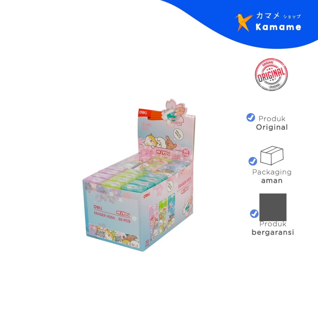 

Deli Eraser - H304 Penghapus Pensil Warna Lucu Transparan - Kamame