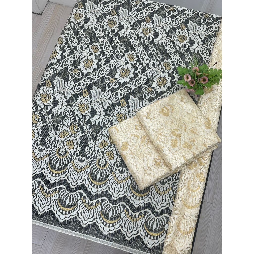 Kain Kebaya Brokat Perona Metalic Copper