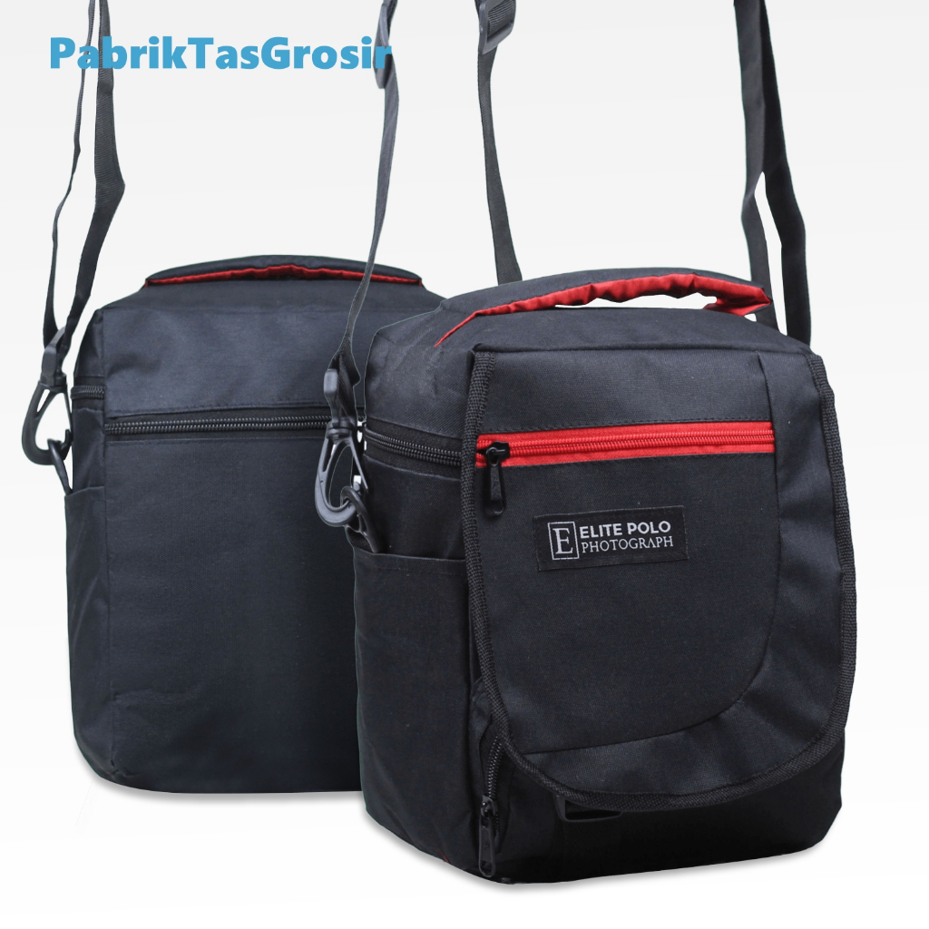 Tas Selempang Kamera Compact Muat 2 lensa DSLR Mirrorless Slempang Camera Elite Photograph Model Sel