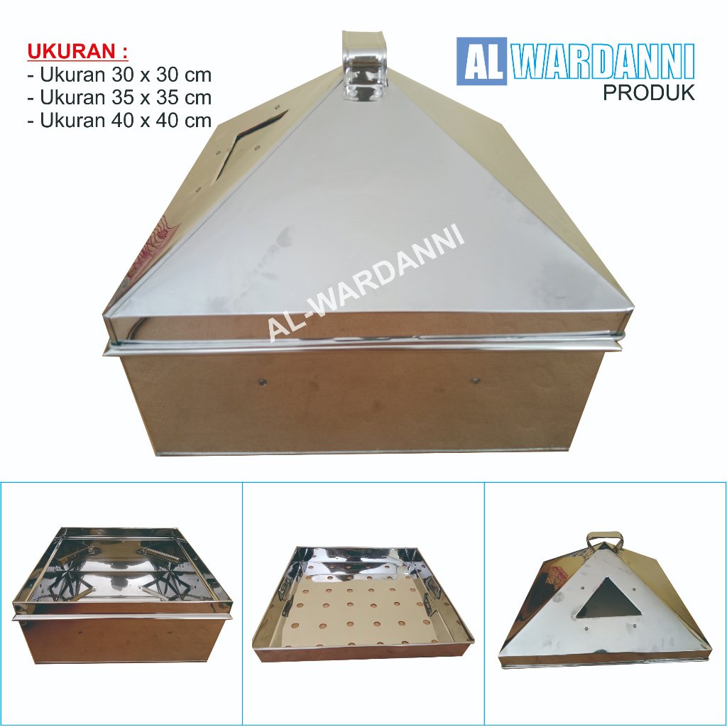 Kukusan Klakat Steamer Stainless Sekat  Kotak Panci Kukus Dandang Kue Dimsum Bakpao Ukuran 30 35 cm 