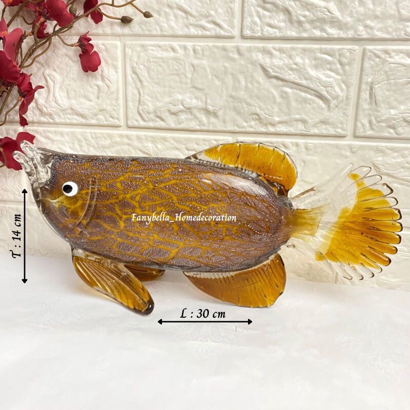 Pajangan Kristal Kaca Mewah Ikan Import Dekorasi Rumah