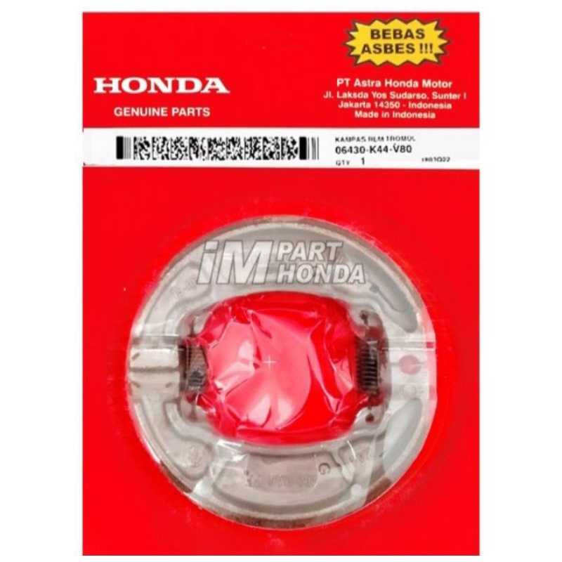 06431-K44-V80 Kampas Rem belakang Honda Original